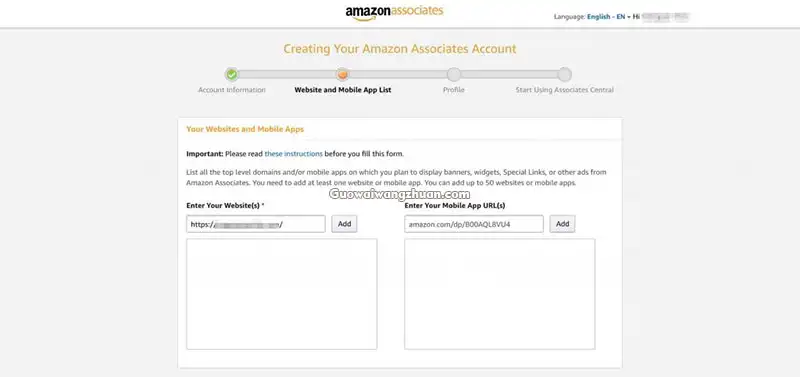Amazon Affiliate账号注册步骤（图文详解）-国外网赚博客