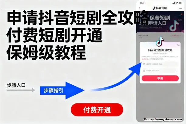 申请抖音短剧全攻略，付费短剧开通，保姆级教程