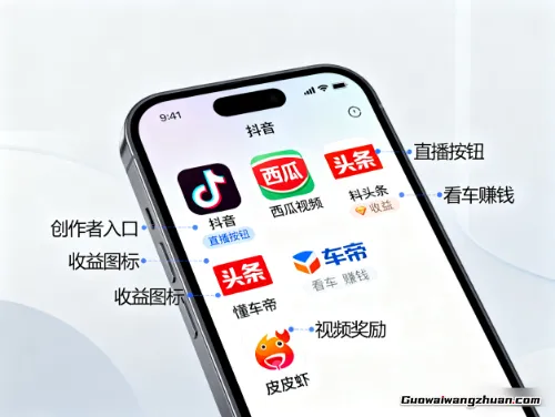 全面揭秘抖音旗下那些真正能让你赚点钱的实用软件清单