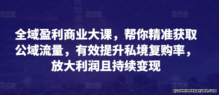 全域盈利商业大课，帮你精准获取公域流量，有效提升私境复购率，放大利润且持续变现