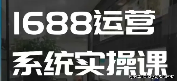 1688高阶运营系统实操课，快速掌握1688店铺运营的核心玩法