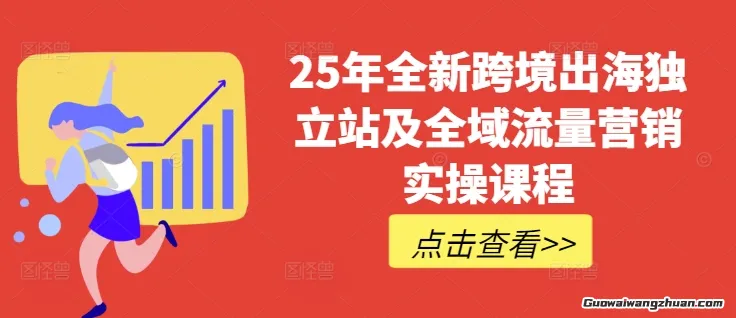 跨境电商独立站及全域流量营销，从0基础快速入门并精通跨境电商运营