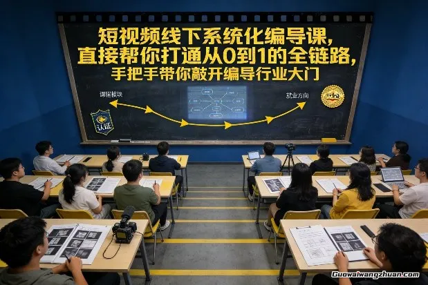 短视频线下系统化编导课，直接帮你打通从0到1的全链路，手把手带你敲开编导行业大门