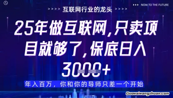 什么！25年你还在找项目做？风口早就变了，卖项目才是稳挣不赔【揭秘】