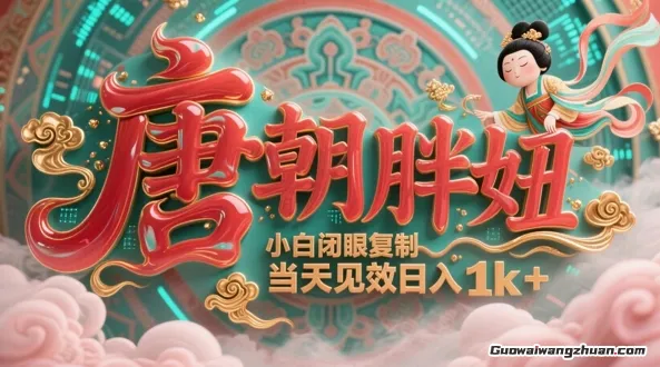 用AI克隆“唐朝胖妞”日更3条，平台疯狂推流，小白闭眼复制，当天见效，日入1k+