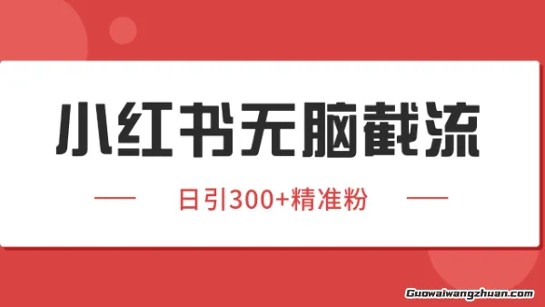小红书只要你有同行就能获客，独家野路子获客玩法，爆力截流【揭秘】