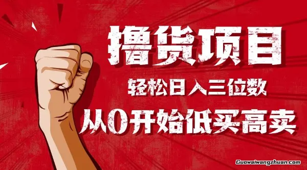 手把手教你撸货，从0开始低买高卖，小白轻松实现日入三位数