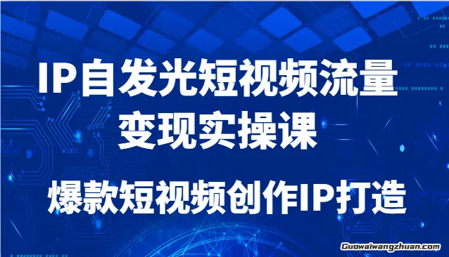 IP自发光短视频流量变现实操课，爆款短视频创作IP打造