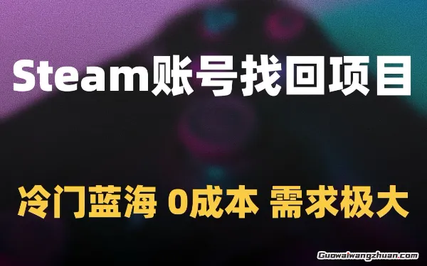 Steam账号找回项目，冷门蓝海，0成本，需求极大