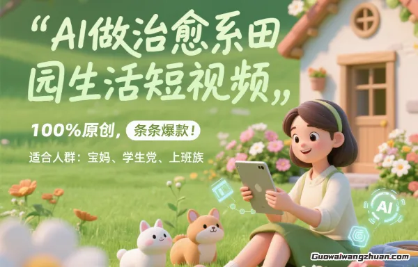 AI做治愈系田园生活短视频，100%原创，条条爆款，无脑矩阵， 适合小白