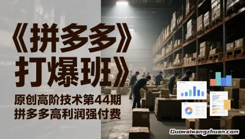《拼多多打爆班》原创高阶技术第44期，拼多多高利润强付费