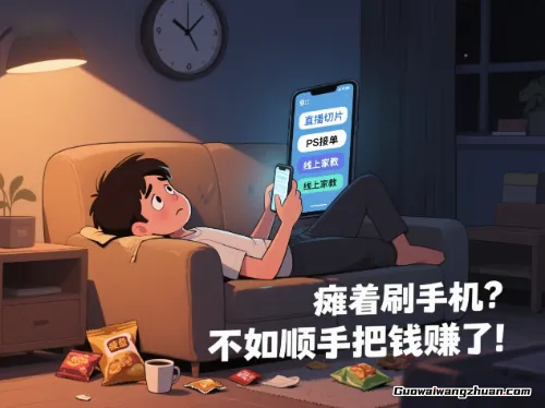 瘫沙发刷手机？这5个零门槛兼职，我连眼皮都懒得抬就赚了！