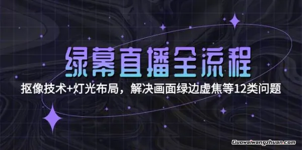 绿幕直播全流程：抠像技术+灯光布局，解决画面绿边虚焦等12类问题