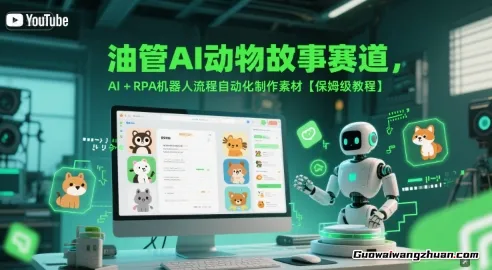 油管AI动物故事赛道，AI+RPA机器人流程自动化制作素材【保姆级教程】