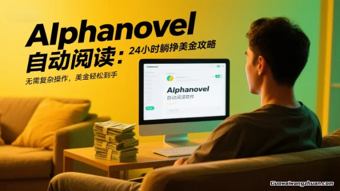 AIphanovel自动阅读：24小时躺挣美金攻略，不需要人工干预，单电脑每天1k+主业副业都可以