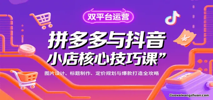 拼多多与抖音小店核心技巧课，图片设计、标题制作、定价规划与爆款打造全攻略