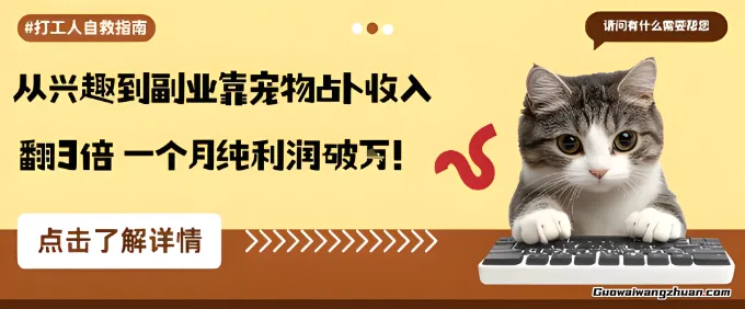从兴趣到副业靠宠物占卜，收入翻3倍，一个月纯利润破W