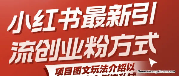 小红书蕞新引流创业粉方式，项目图文玩法介绍以及如何安全倒流私域