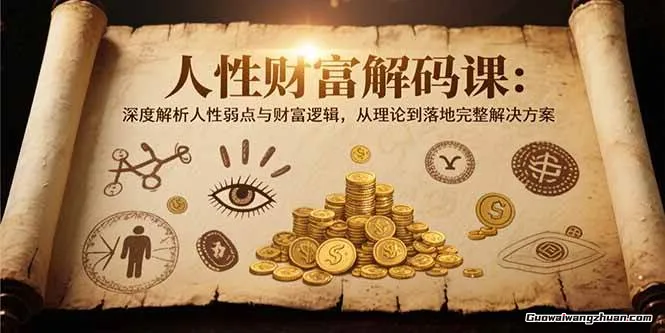 人性财富解码课6.0：深度解析人性弱点与财富逻辑，理论到落地完整解决方案