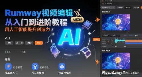 Rumway视频编辑从入门到进阶教程，涵盖视频生成、编辑、优化，快速掌握影视级AI视频制作全栈技能