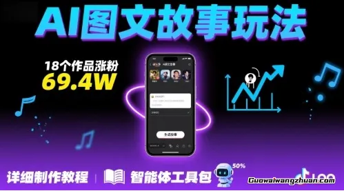 抖音爆火的ai图文故事玩法，18个作品涨粉69.4W，详细制作教程+智能体
