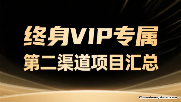 终身VIP专属福利，第二渠道项目汇总【独立专栏，不断上新】