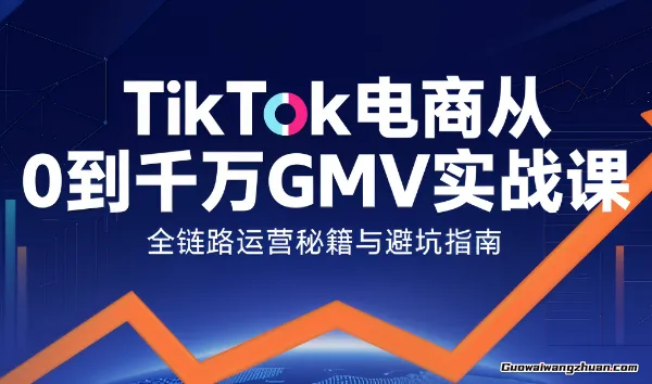 TikTok电商从0到千万GMV实战课，从0到1拆解实战秘籍，附案例实操