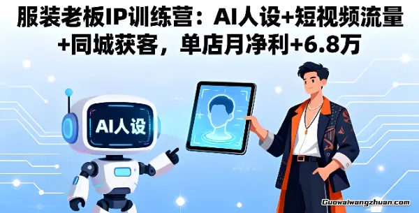 服装店老板IP运营课：AI人设+短视频流量+同城获客，单店月净利+6.8w