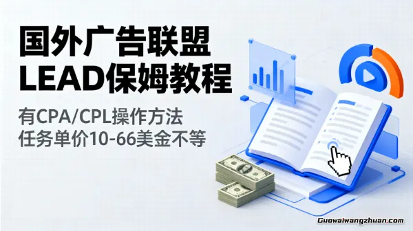 国外广告联盟LEAD保姆教程,有CPA/CPL操作方法,任务单价10-66美金不等