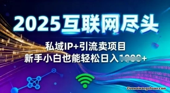 2025网创尽头王炸项目！私域IP+精准引流，新手小白在家躺賺日入1k，零经验也能上手【揭秘】