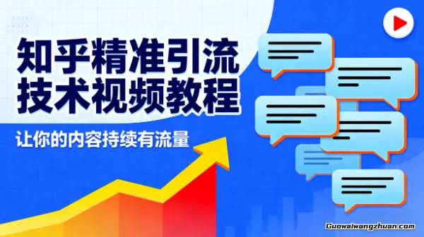 知乎精准引流技术视频教程，让你的内容持续有流量