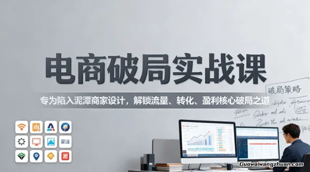 电商破局实战课：专为陷入泥潭商家设计，解锁流量、转化、盈利核心破局之道