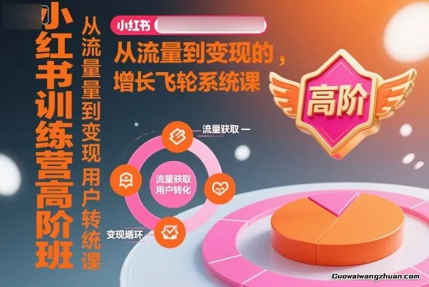 小红书训练营高阶班，从流量到变现的增长飞轮系统课