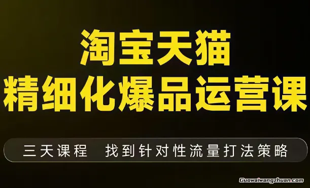 淘宝天猫精细化爆品运营，全方位拆解爆品打造逻辑【音频+字幕+文档】