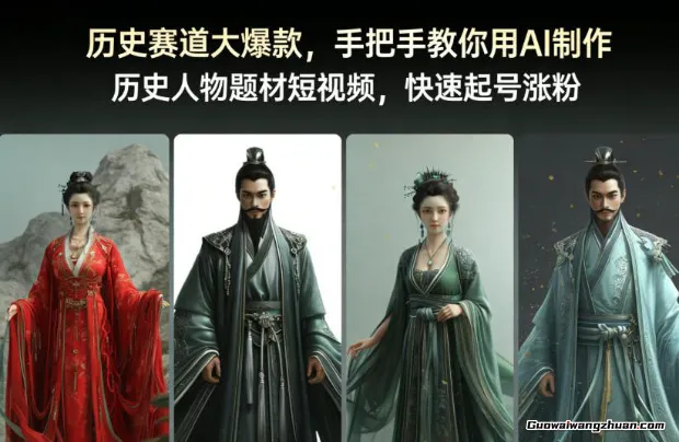 历史赛道大爆款，手把手教你用AI制作历史人物题材短视频，快速起号涨粉