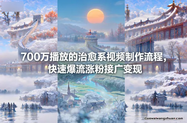 700万播放的治愈系视频制作流程，快速爆流涨粉接广变现