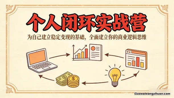 个人闭环实战营，为自己建立稳定变现的基础，全面建立你的商业逻辑思维