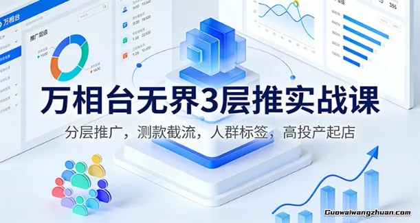 万相台无界3层推实战课：分层推广，测款截流，人群标签，高投产起店