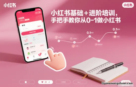 小红书基础+进阶培训，手把手教你从0-1做小红书