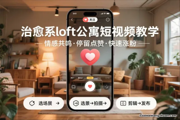 治愈系loft公寓短视频制作教学，情感共鸣引停留点赞关注，快速起号涨粉