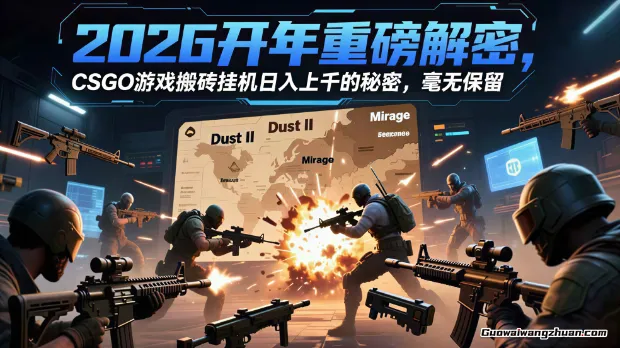 2026开年重磅解密，CSGO游戏搬砖挂机日入上千的秘密，毫无保留