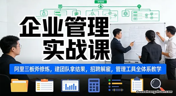 企业管理实战课：阿里三板斧修炼，建团队拿结果，招聘解雇，管理工具全体系教学