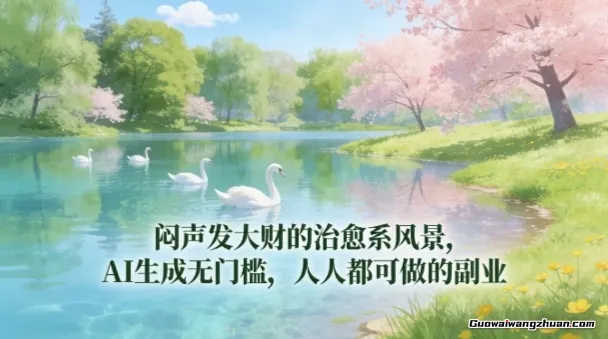 闷声发大财的治愈系风景，AI生成无门槛，人人都可做的副业