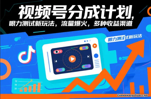 视频号分成计划，眼力测试新玩法，流量爆火，多种收益渠道