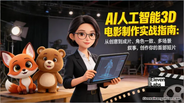 AI人工智能3D电影制作实战指南：从创意到成片、角色一致、多场景叙事，创作你的首部短片