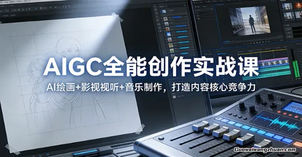 AIGC创作实战课：AI绘画+影视视听+音乐制作，打造内容核心竞争力