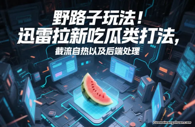 野路子玩法！迅雷拉新吃瓜类打法，截流自热以及后端处理