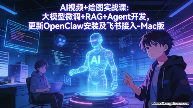 AI视频+绘图实战课：大模型微调+RAG+Agent开发，OpenClaw安装及飞书接入-Mac版