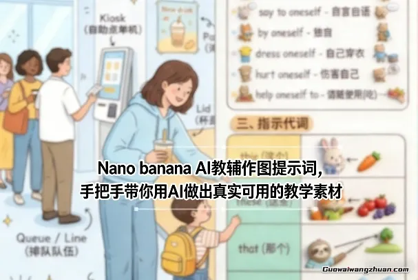 Nano banana AI教辅作图提示词，手把手带你用AI做出真实可用的教学素材