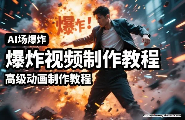 AI场景爆炸视频制作教程，利用人物实拍视频制作出高级的动画特效